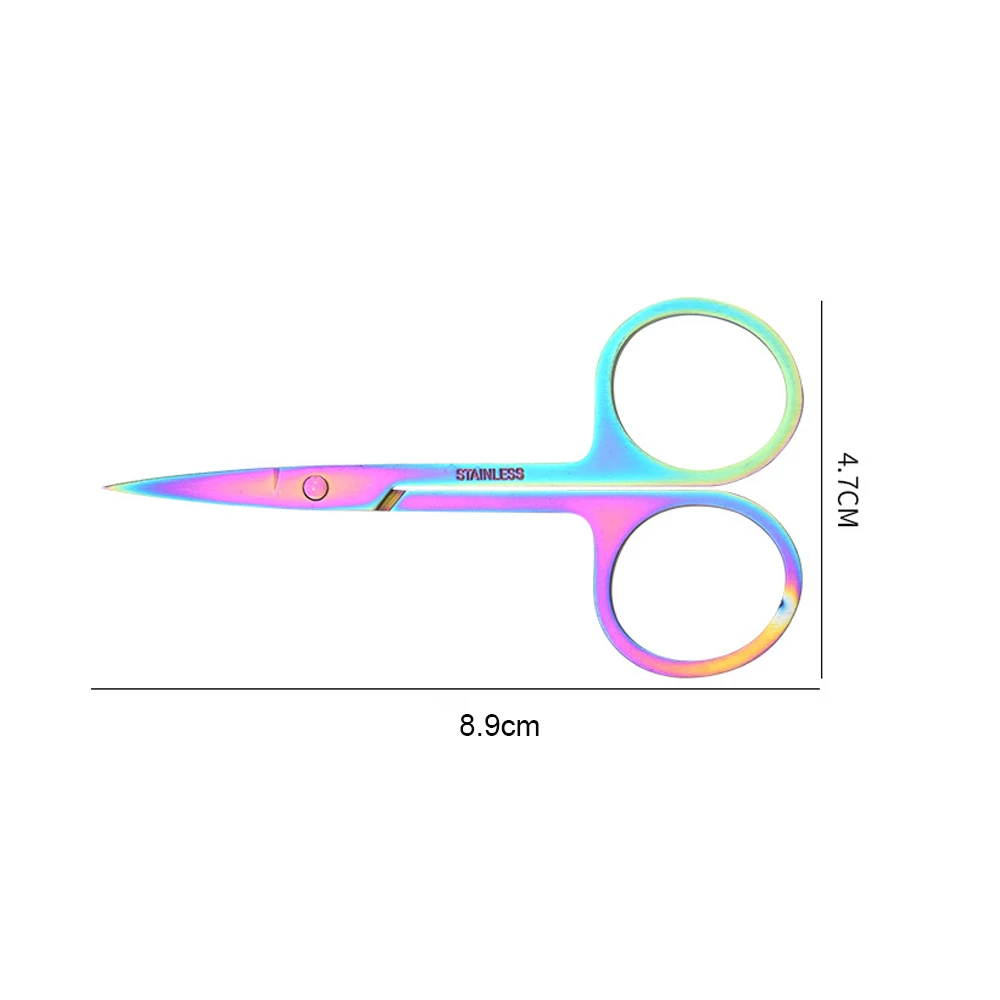 Description Picture 6 of item1 PCS Multi-purpose Small Beard Scissors Eyebrow Scissors Colorful Trimming Tool for Nails & Cuticle