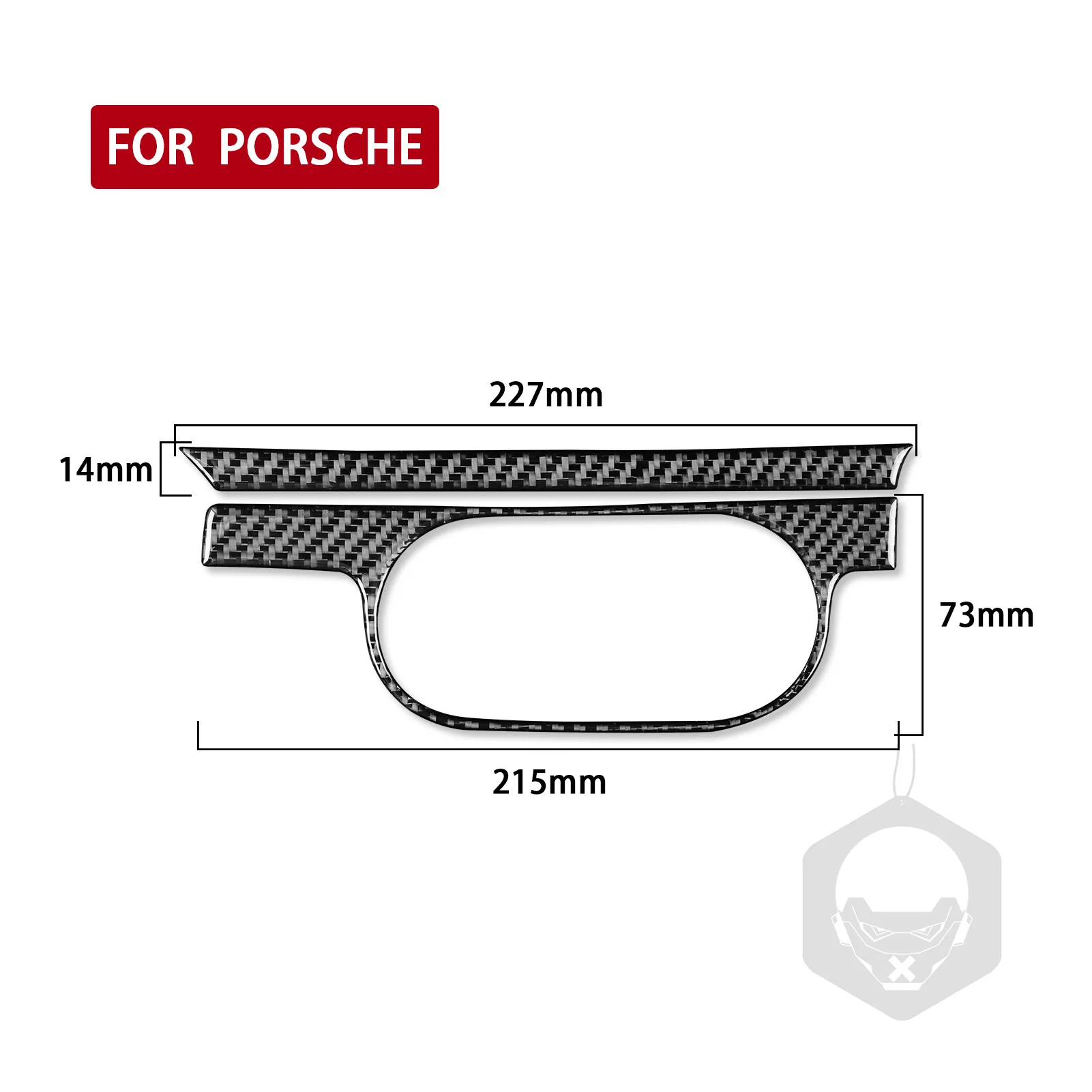 Fit für Porsche Cayenne 2011-2017 Echte Kohlefaser Auto Mittelkonsole  Schaltknauf Abdeckung Dekoration Autozubehör