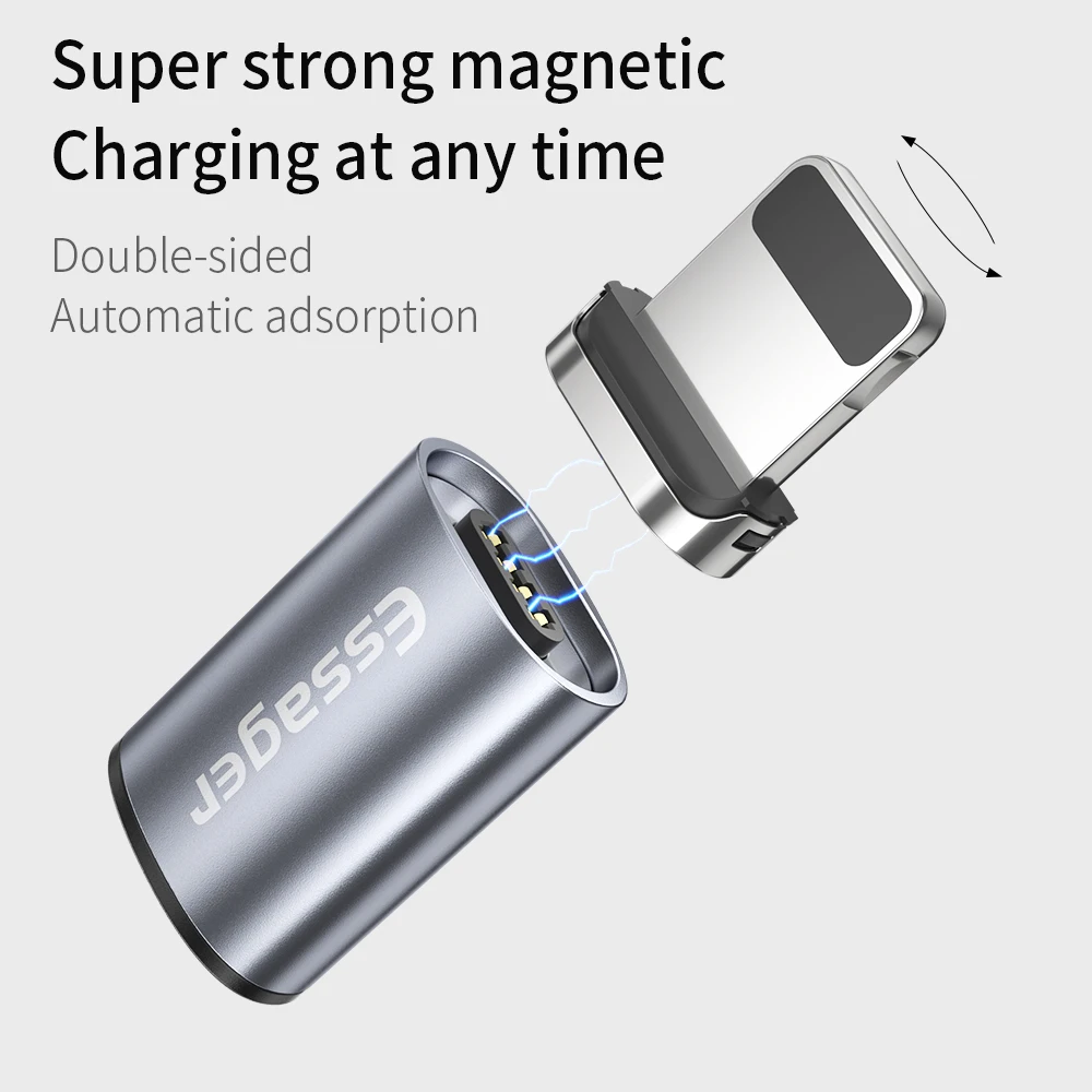 Micro USB adapter Essager micro USB magnetic adapter magnet MicroUSB female to Type C male converters for iPhone Xiaomi Samsung cable connector
