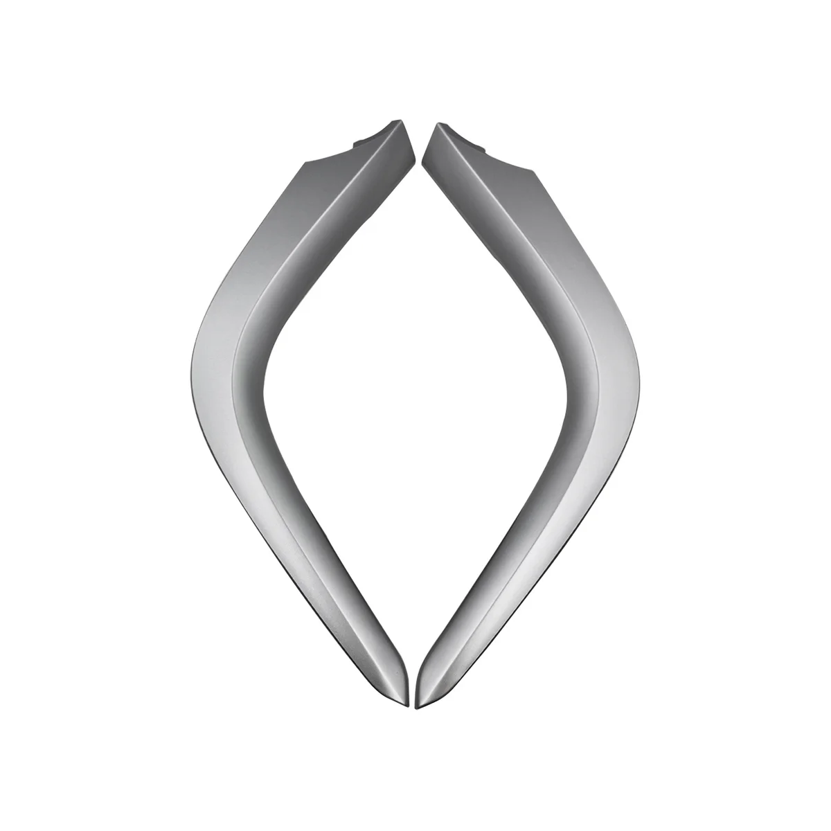 1Set Center Air Vents Chrome Trim Strip Per Toyota Corolla Altis 2007-2013 Dashboard Lower + Upper Trim Cover Grigio Argento