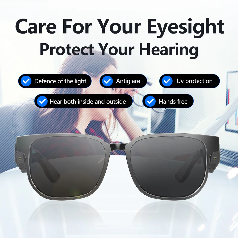 

Bluetooth умные очки Беспроводные стерео Bluetooth солнцезащитные очки умные спортивные очки уличные аудио солнцезащитные очки
