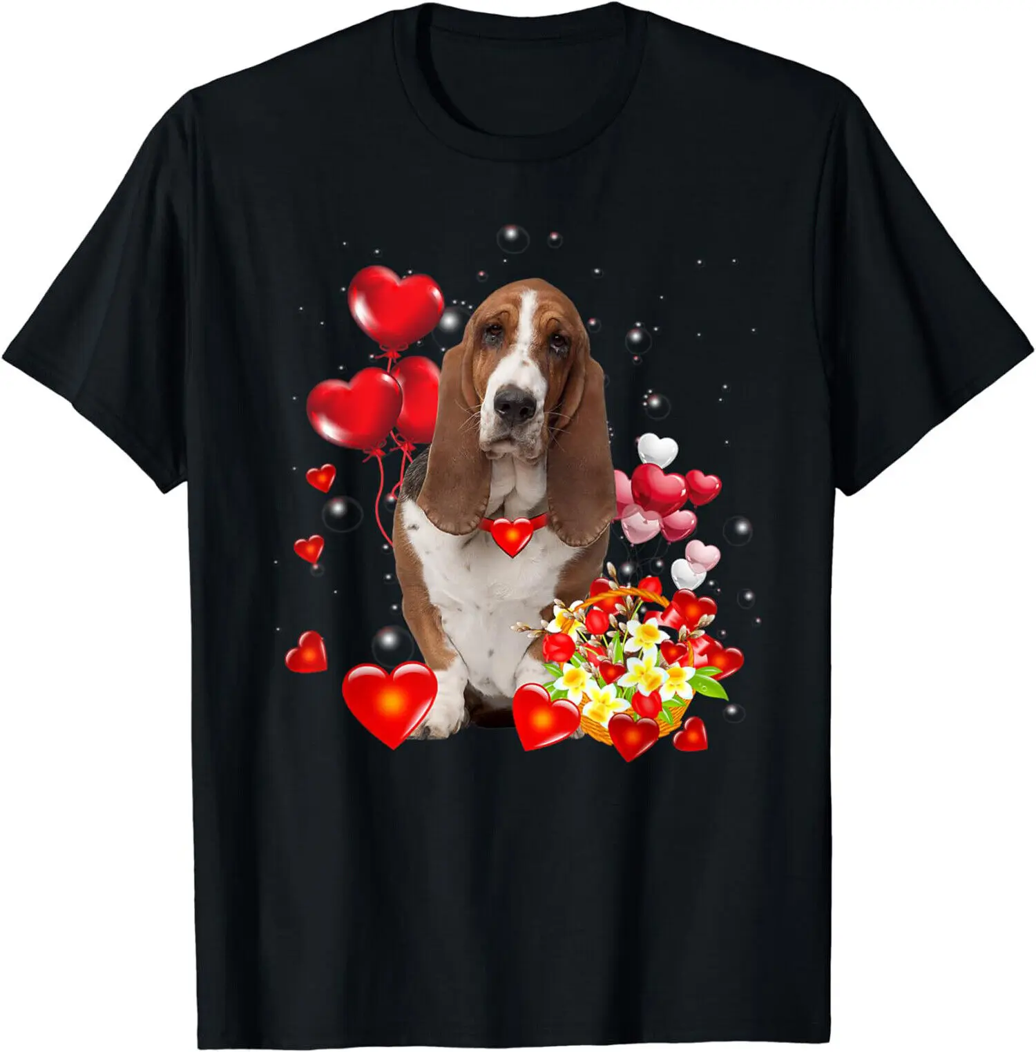 Basset Hound Maglietta Di San Valentino Divertente Cane San Valentino Maniche Lunghe O Corte