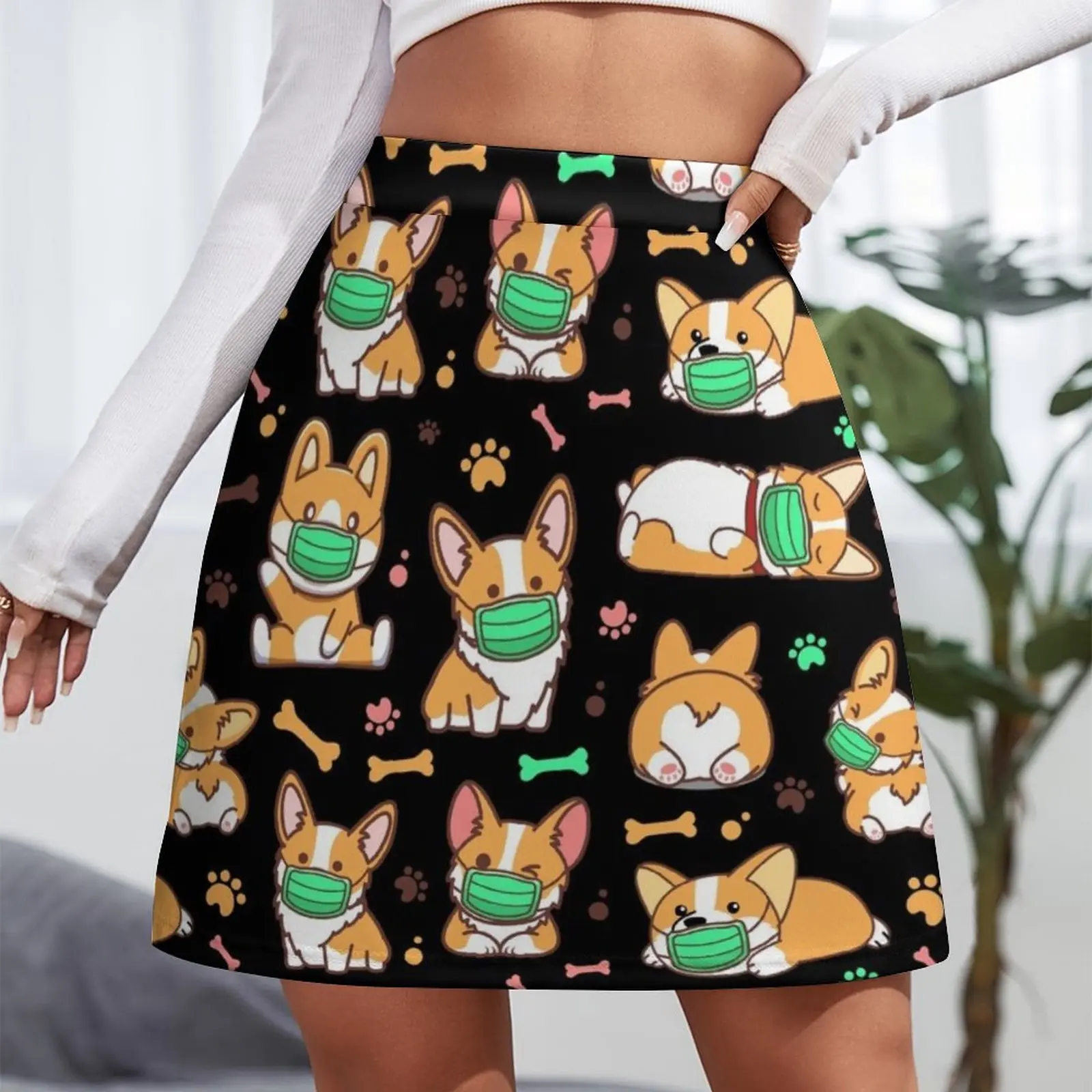 Corgi Quarantine Funny Mini Skirt Summer skirt Kawaii