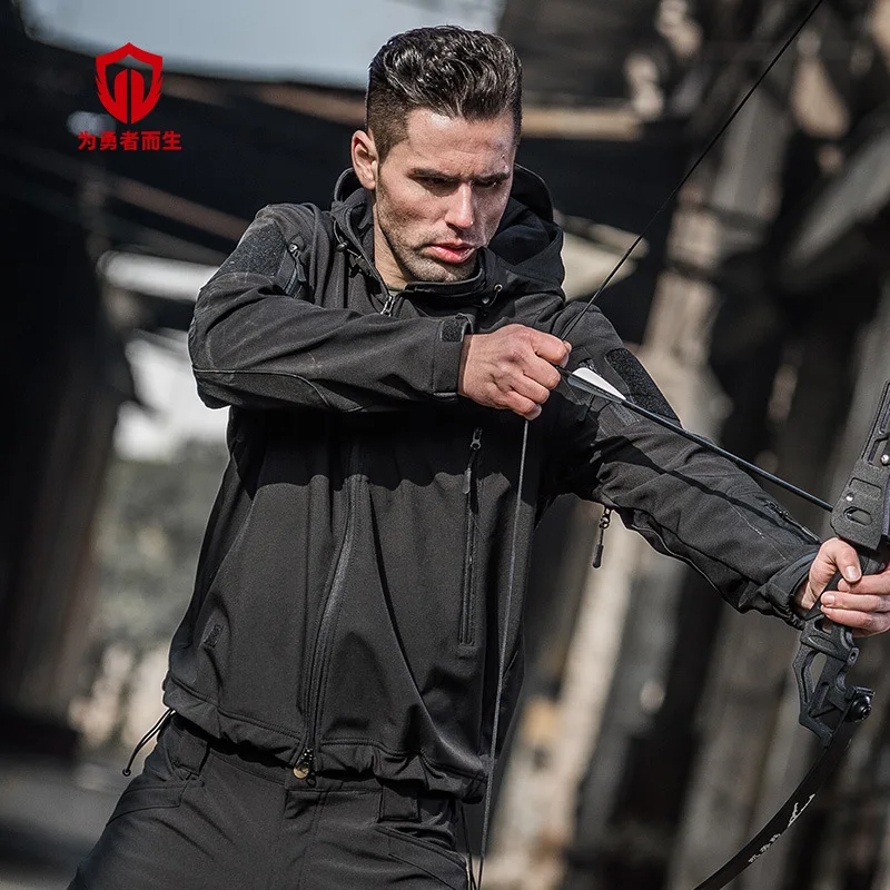 

Tactical Jacket Waterproof Camouflage Windbreaker Mens Military Army Fleece Hooded Coat Camo Windproof Hunting Softshell Jackets