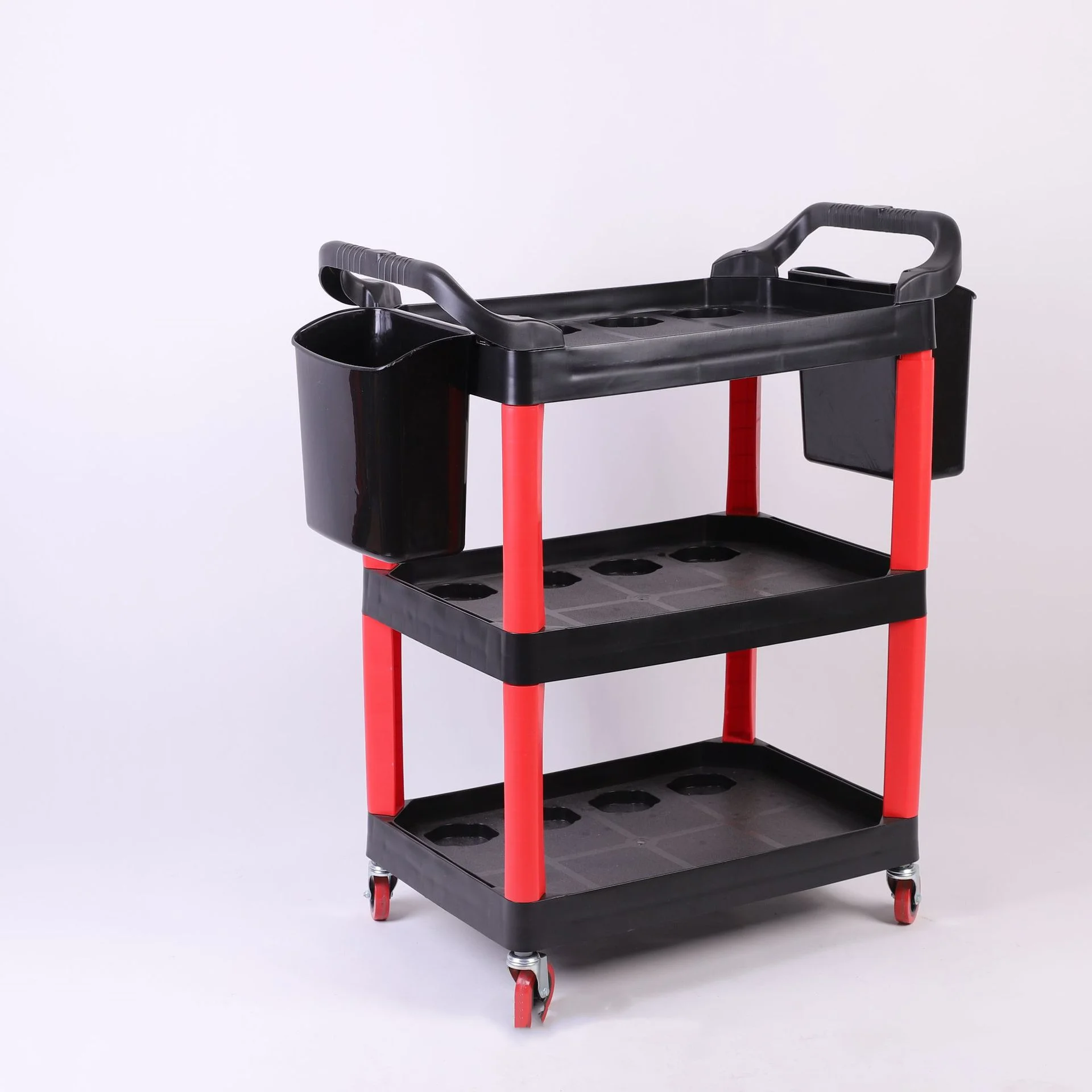 세차장 자동차 뷰티 도구, 특수 다기능 플라스틱 3 층 모바일 스토리지 트롤리 선반, 도구 상자