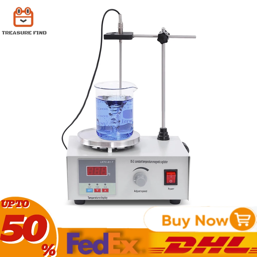 

Digital Magnetic Stirrer 1-2000RPM Lab Heating Plate Mixer Uniform Stirring With Digital Temperature Stir Bar And Support Stand