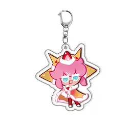 Camellia Cookie Acrylic Keychain - Whimsical Bag Accessory & Keyring Gift (3)