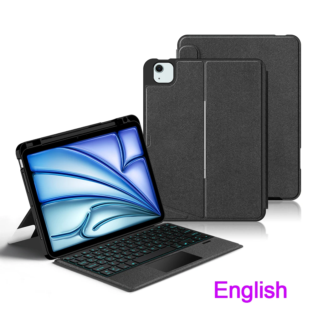 AJIUYU Multi-Language Backlit Keyboard Case with TouchPad