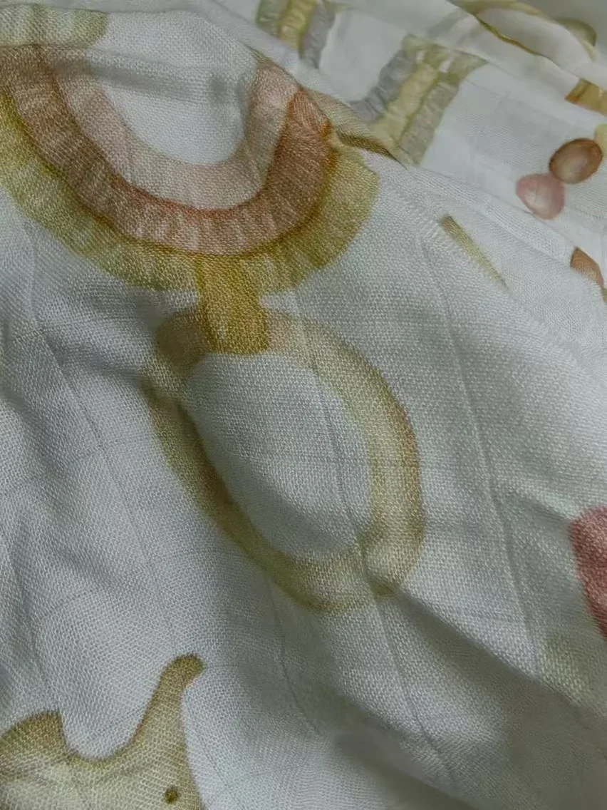 Organic Cotton Bamboo Cotton Newborn Swaddle Muslin Blanket 70% bamboo 30% cotton Paris Swaddle cotton muslin blanket