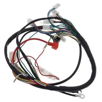 Pieno Impianto Elettrico Cablaggio per 50cc 70cc 90cc 110cc 125cc ATV Quad Pit Bike Buggy Go Kart