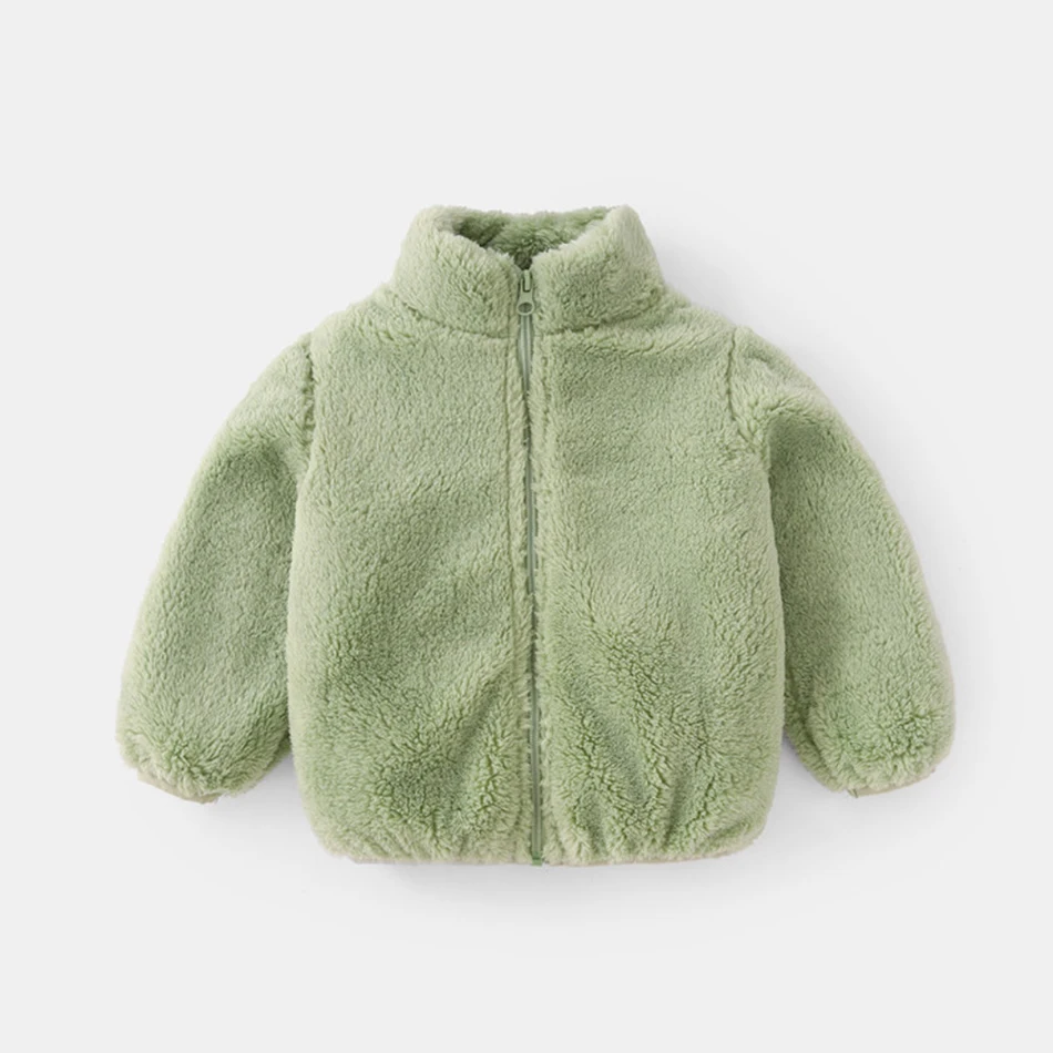 Girls winter coat boys school hooded jacket Children Plush Coats Fleece Lining Unisex Outerwear Boys Girls All Seasons