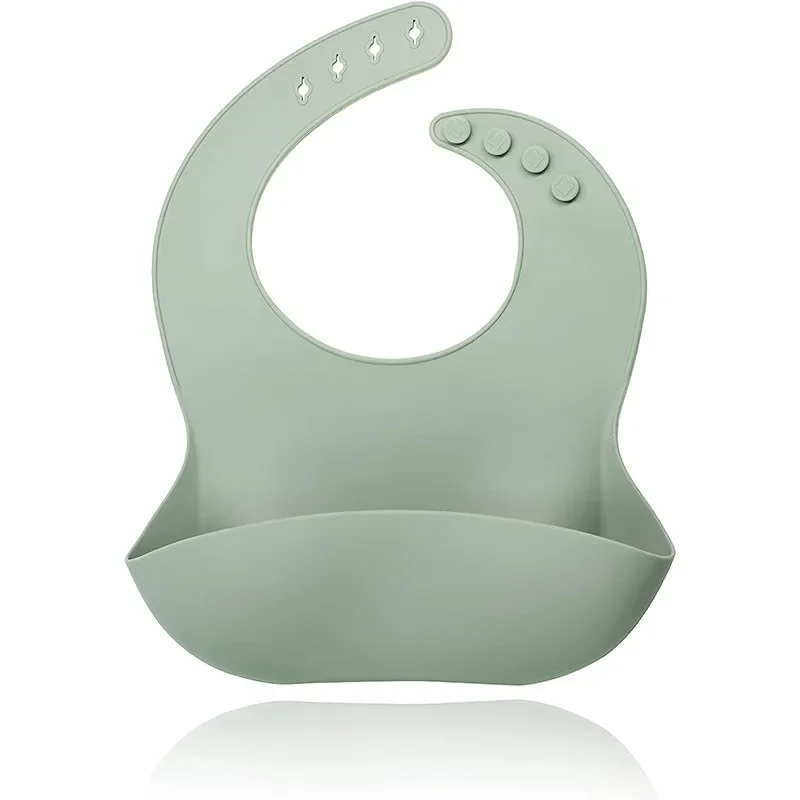 

Silicone baby three-dimensional anti-fouling and waterproof silicone bib baby food pocket children's silicone saliva pocket