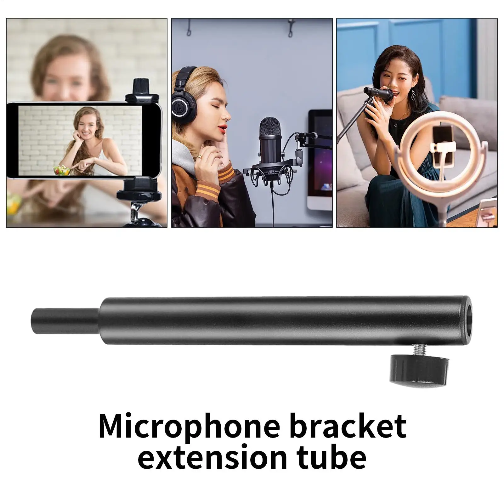 Microphone Stand Extension Arm Microphone Stand Adapter Mount Holder Accessories For Podcast Music Recording Interview