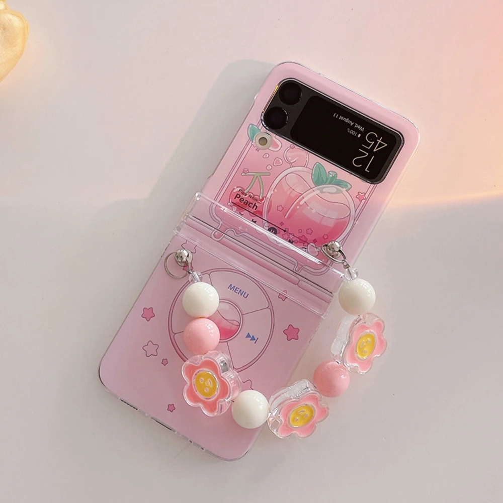 Korean Cartoon Pearl Bracelet Hairball Wrist Chain Case Cover