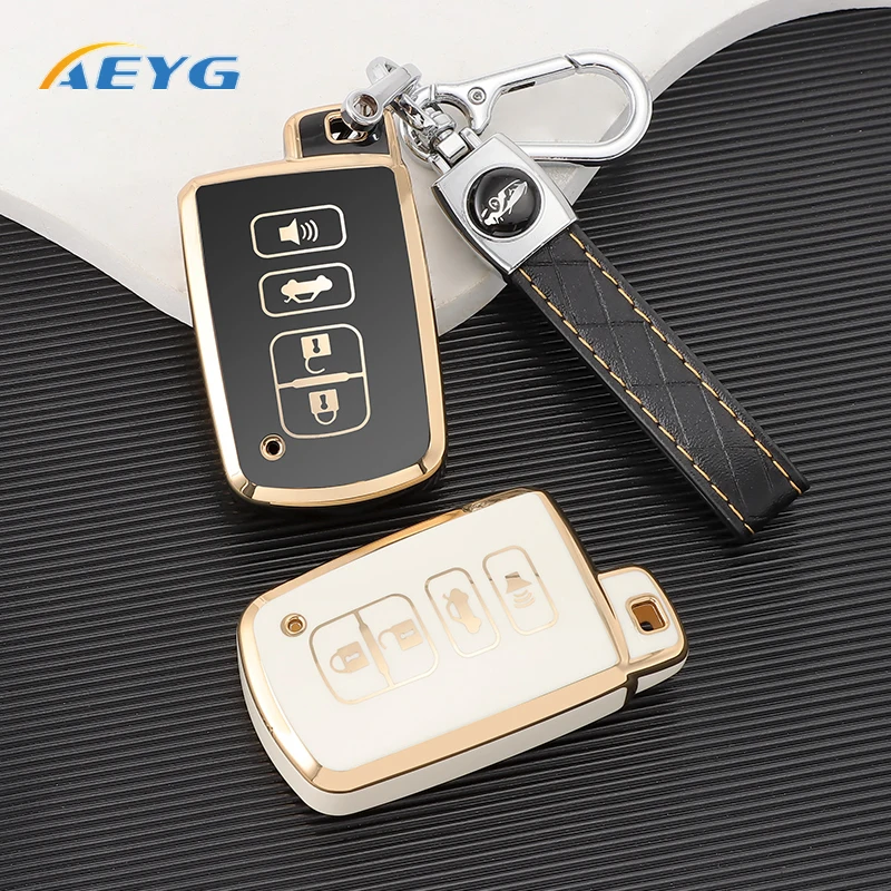 

Fashion TPU Car Remote Key Case Cover For Toyota Camry Corolla RAV4 Highlander Avalon 2015 - 2017 Smart Control 4 Buttons