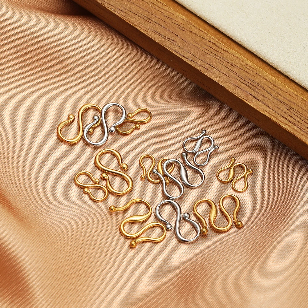 20 Stück Edelstahl W-Form Halskettenverschlüsse Haken für DIY Schmuckherstellung Armbänder Zubehör Zubehör Großhandel – Detail 3