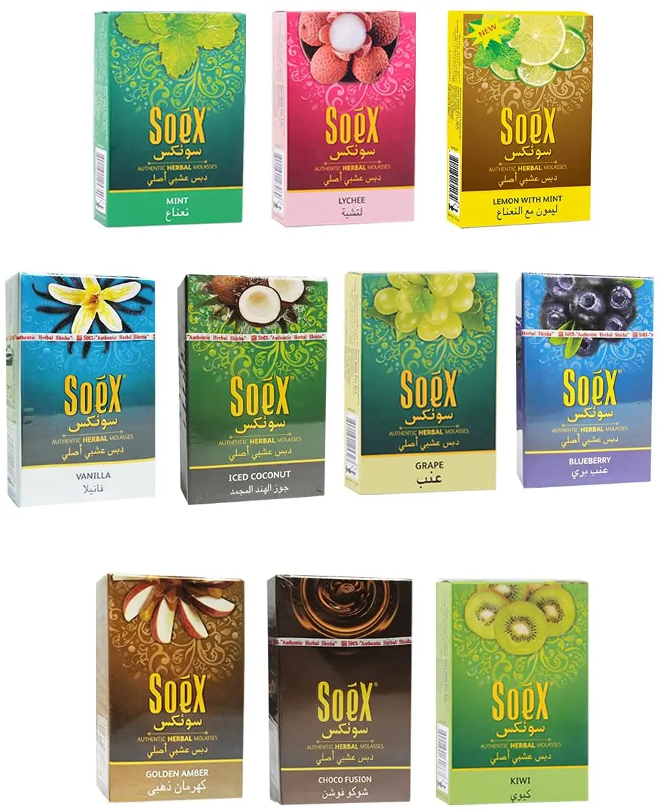 Soex 3/5/10/11pcs Premium Fruit Herbal Hookah Shisha Fruits Flavors