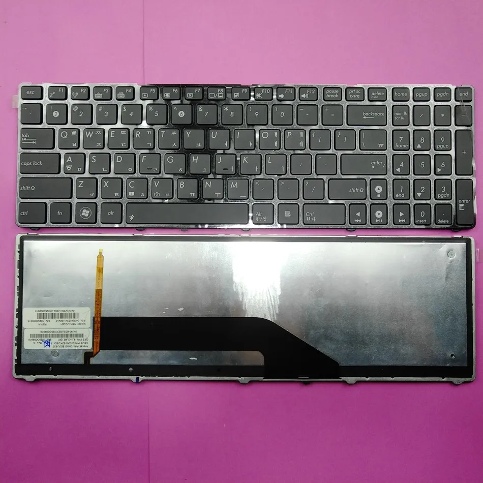 Coreano Tastiera Retroilluminata Per Asus K50 (K50Ab K50Af K50C K50Ij K50In K50Id) P50 K60 K61 K62 K70 K70Ij F90 X5D Kr Layout