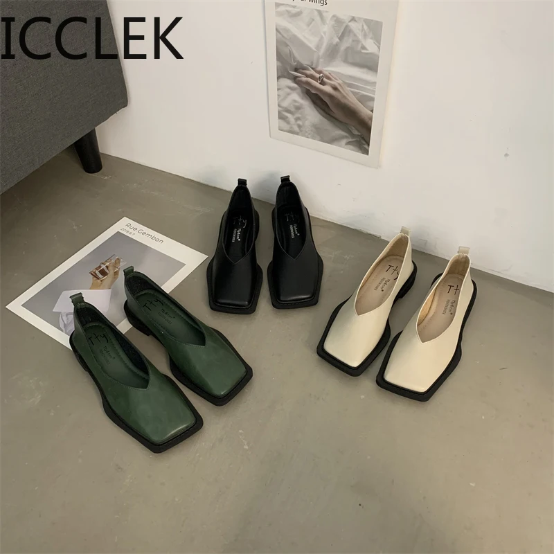 

Туфли женские кожаные на плоской подошве, элегантные лоферы, без застежки, удобная Уличная обувь, мягкая подошва, весна