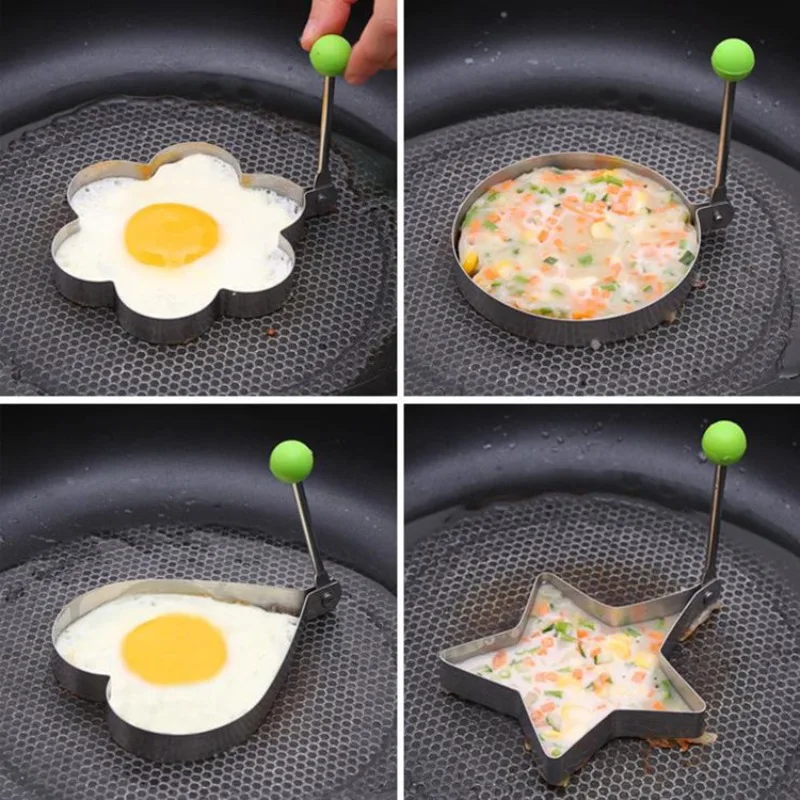 Egg Mold Egg Ring 5 Style Stainless Steel Fried Egg Pancake Shaper Kitchen Accessories
