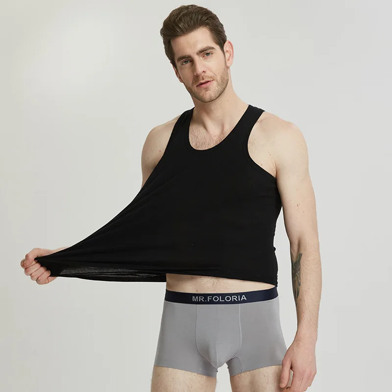 Cotton Men Underwear Sleeveless Tank Top Solid Color Muscle Workout Vest Undershirts O-neck Gym Sports T-shirt Male Singlet