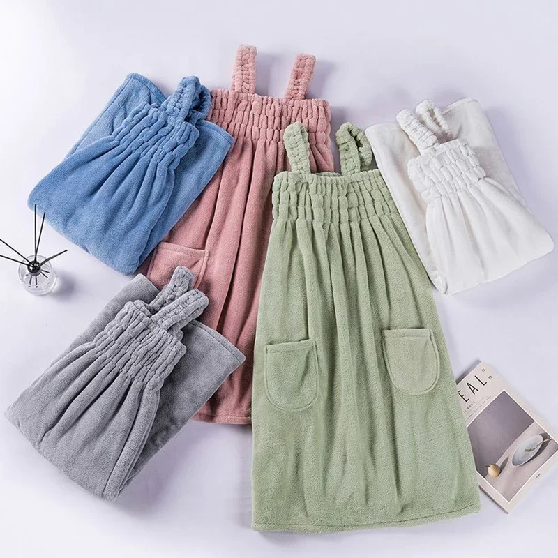 82x140cm Large Bath towels For Body coral velvet Bath Skirt Fashion Lady Wearable Fast Drying Beach Spa Bathrobes Towels bath towel