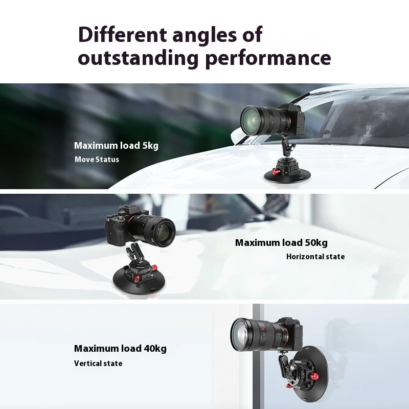 NEEWER Camera Suction Cup Gimbal Aluminum Alloy Strong Suction Stable Vehicle Mounted Shooting Gimbal Camera Accessories