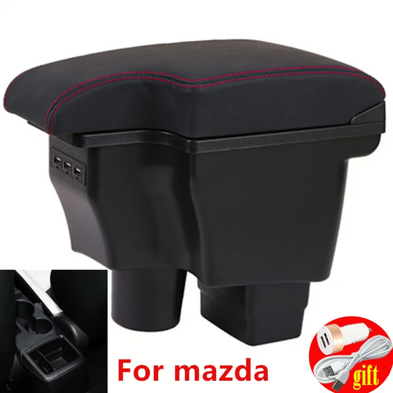  Nijakise Reposabrazos del coche Caja para Mazda 2 Demio Car  Apoyabrazos Box Reequipamiento Piezas Caja de almacenamiento Accesorios de  coche Piezas interiores Detalles USB : Automotriz