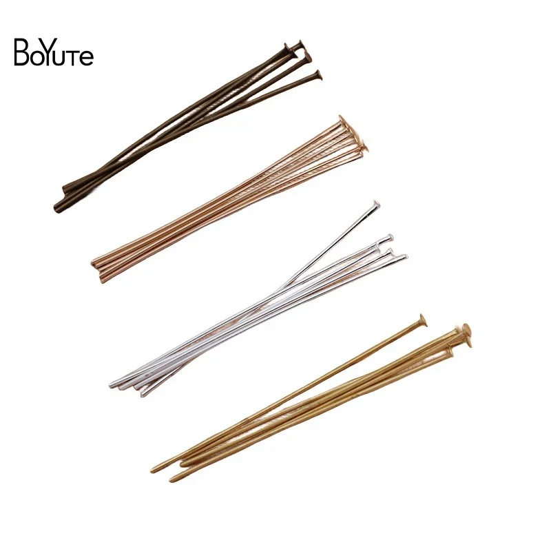 

BoYuTe (100 Gram/Bag) 15-20-26-30-35-40MM Metal Brass T-Pins Flat Head Pins Needles Handmade Diy Jewelry Making Materials