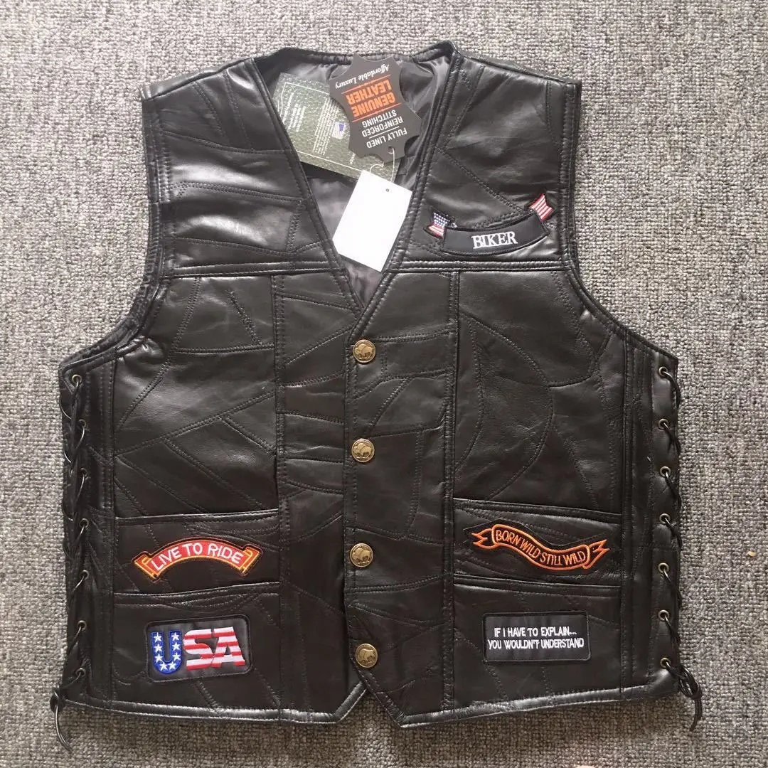 Men's new leather jacket motorcycle 