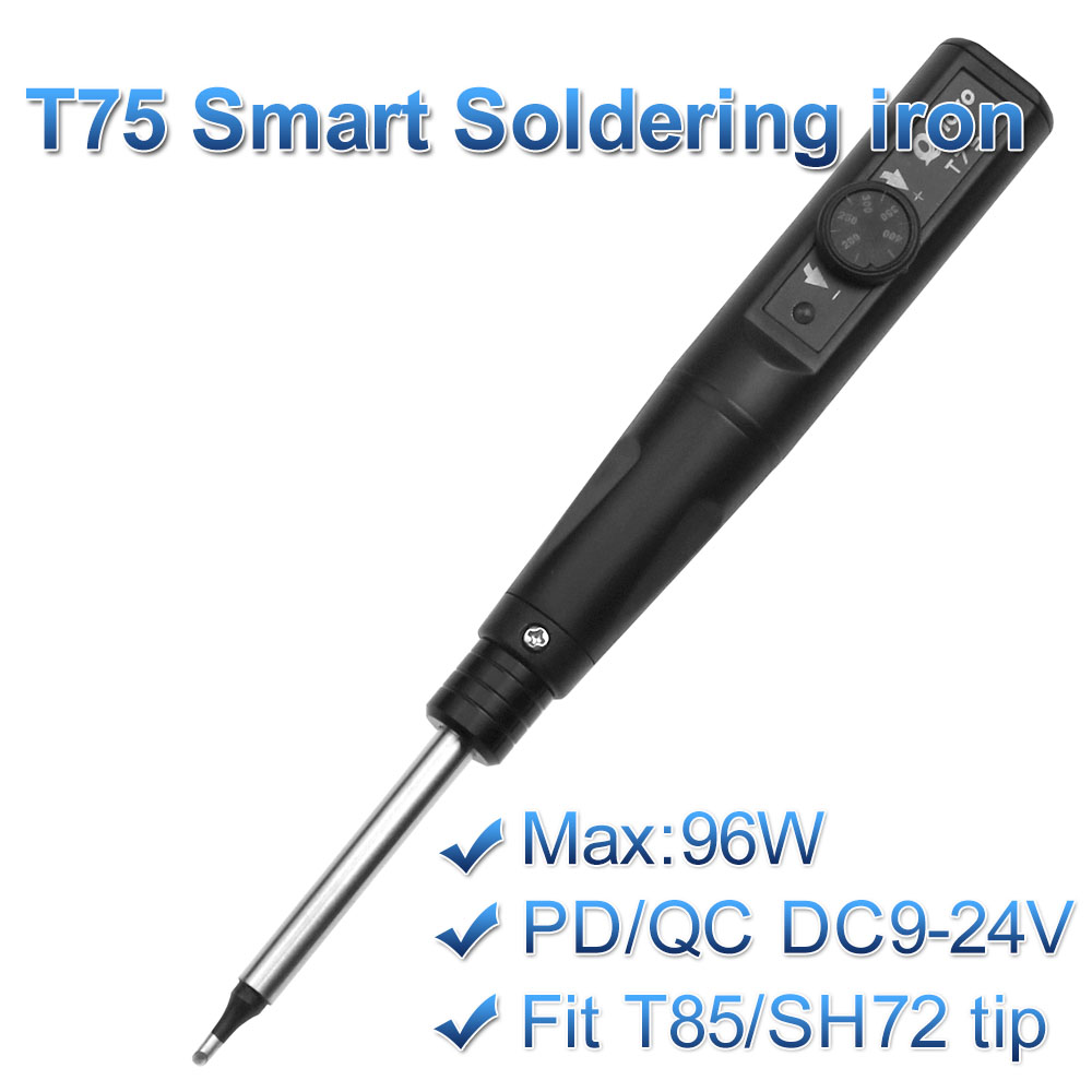 Quicko Electric Soldering Iron Kit T75 96W Repair Tool Welding Solder Rework Station Heat Pencil Smart Portable Solder Iron Tips