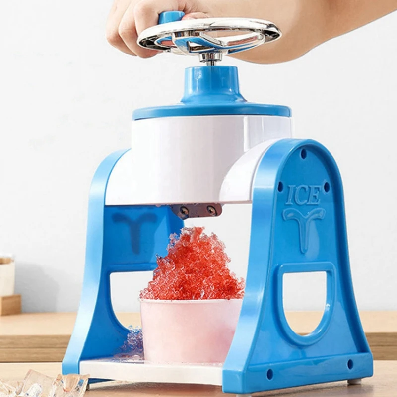 

1 Piece Shaved Ice Machine Home Small Manual Ice Crusher Summer Hand-Shake Ice And Hail Ice Ice Breaker Make Ice Maker Blue