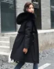 Winter Parka Jacket For Women 2024 New Long Sleeve Clothes Fashion Hooded Fur Collar Coat Thick Warm Casual Medium Length Coats 5