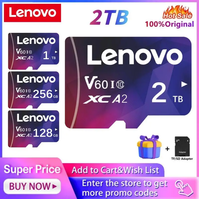 Lenovo 1Tb 2Tb Ultra Micro Tf Sd 512Gb Tf Sd Card Sd/Tf Flash Card Memory Card 128Gb Sd Memory Card Classe 10 256Gb Per Tablet