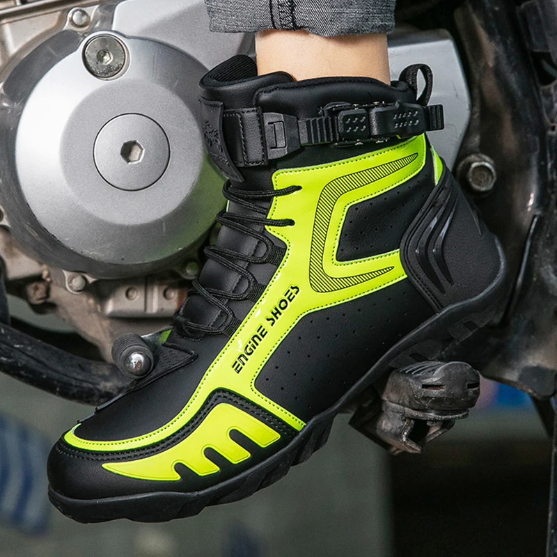 Motorcycle Boots New Men Motos Breathable Anti Slip Riders Boots Motocross Riding Ankle Boots Motorbike Racing Shoes