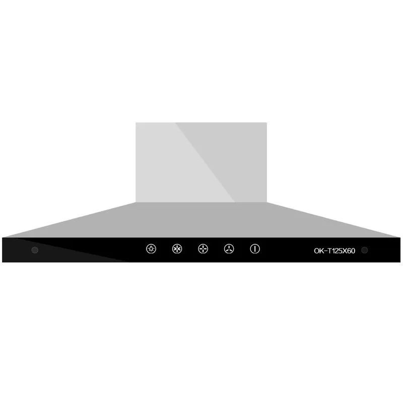 Stainless Steel Exhaust Hood Range Hoods 1.25m High Power Stainless Steel Large Suction Mute Earthen Stove