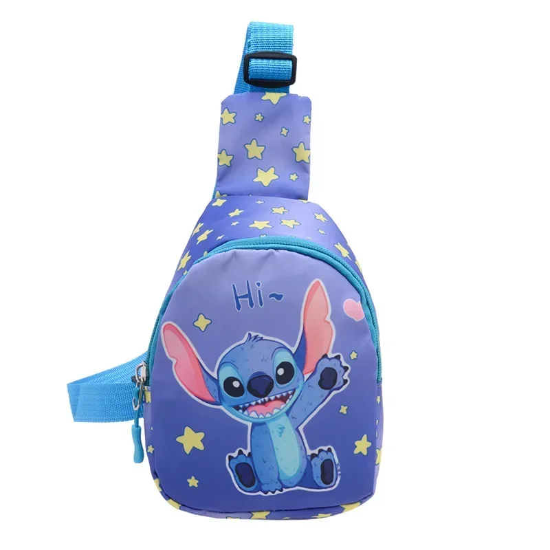 Bolso de pecho para niñas con diseño de Minnie Mouse Stitch de Disney, bonito bolso de hombro con cremallera para niñas y niños con dibujos de princesas