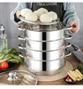 Stainless Steel 28-40CM Steamer: Large Capacity, Multi-layer, Heat-insulated - Perfect for Home & Commercial Use 1