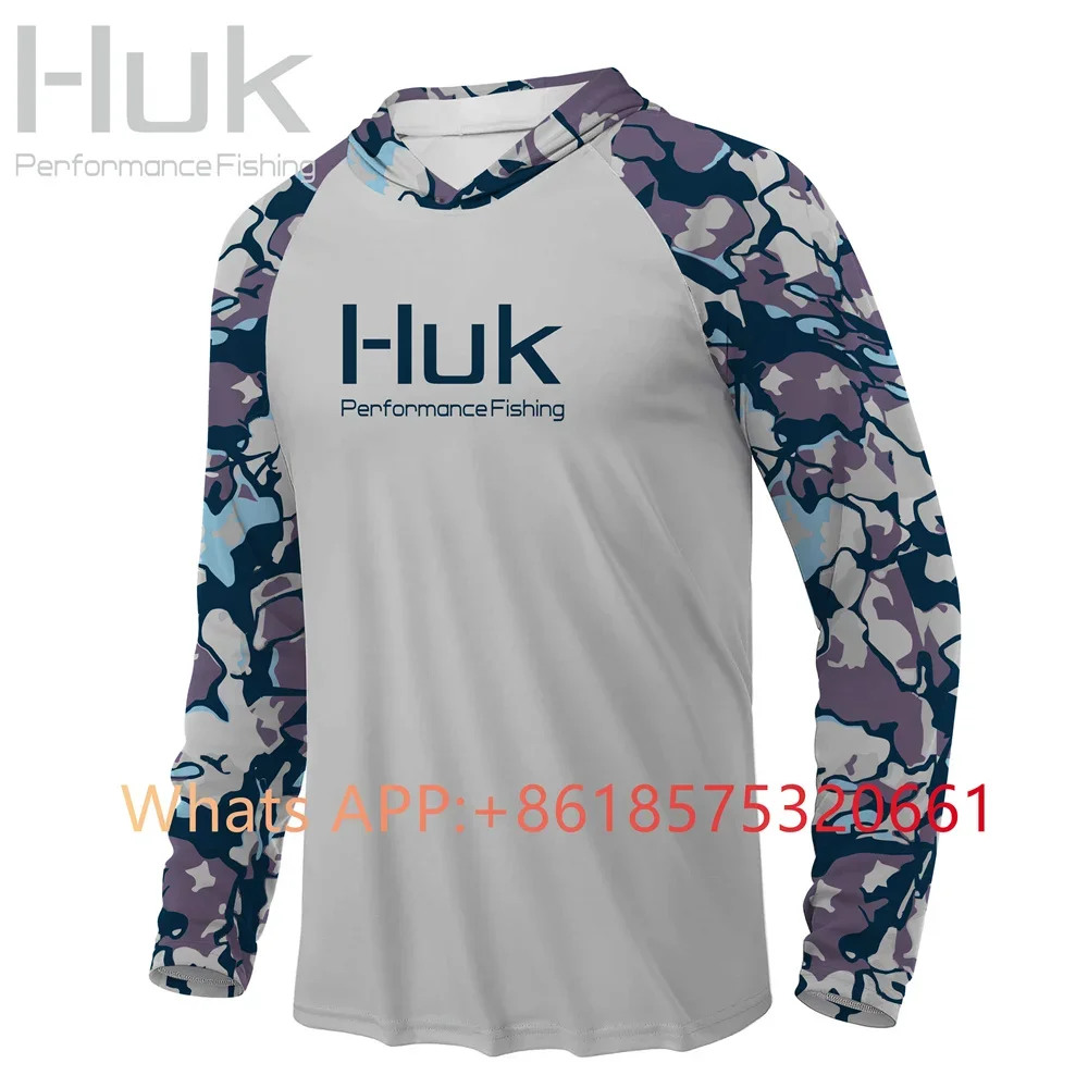 Huk Performance 낚시 셔츠, 남성용 후드티 셔츠, UPF 50 + 빠른 건..