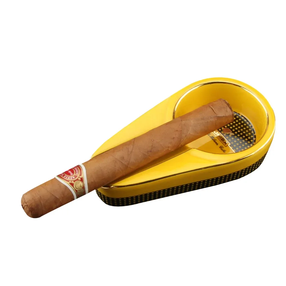 Cigar Ashtray Fashion Portable Single Slot Ceramic Ashtray Gift Boyfriend Husband portable ashtray ceramic ashtray cigarettes ashtray