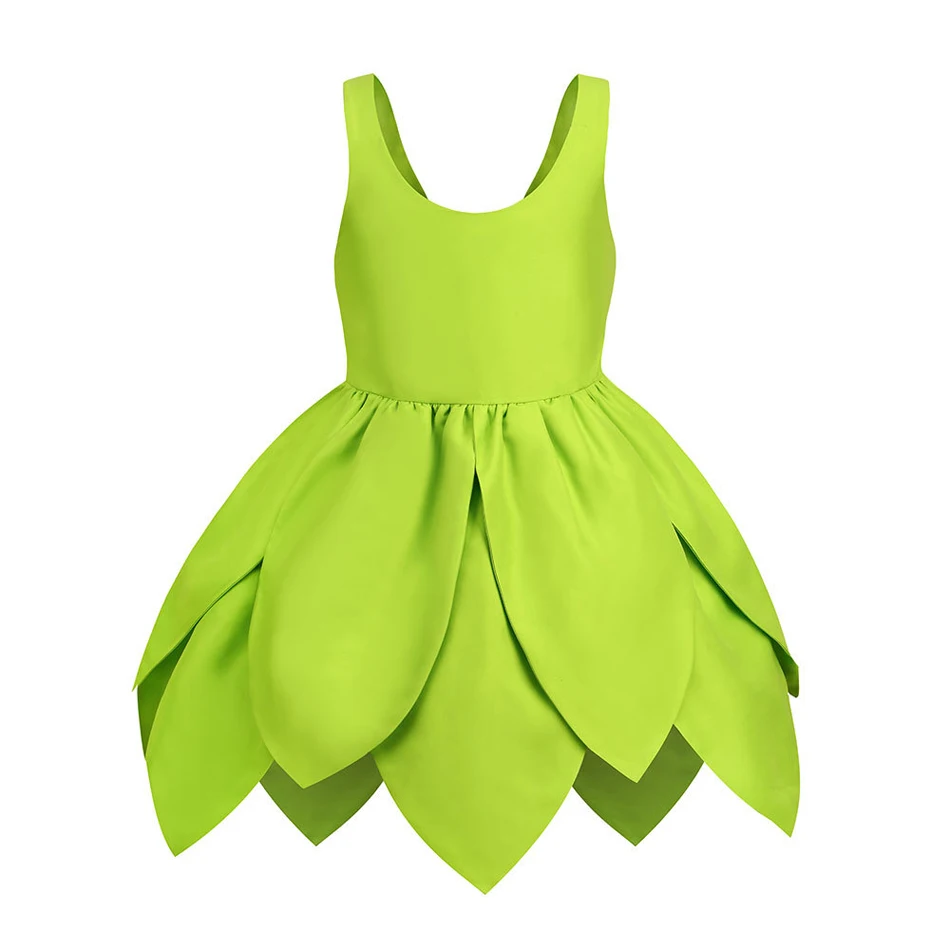 green emerald velvet dress Infant baby Girl Green Fairy Princess Tinkerbell Dress with Bow Headba –  Little Good Humans main image 0