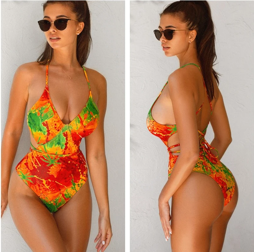 Women Floral Swimsuit Summer Beach Wear