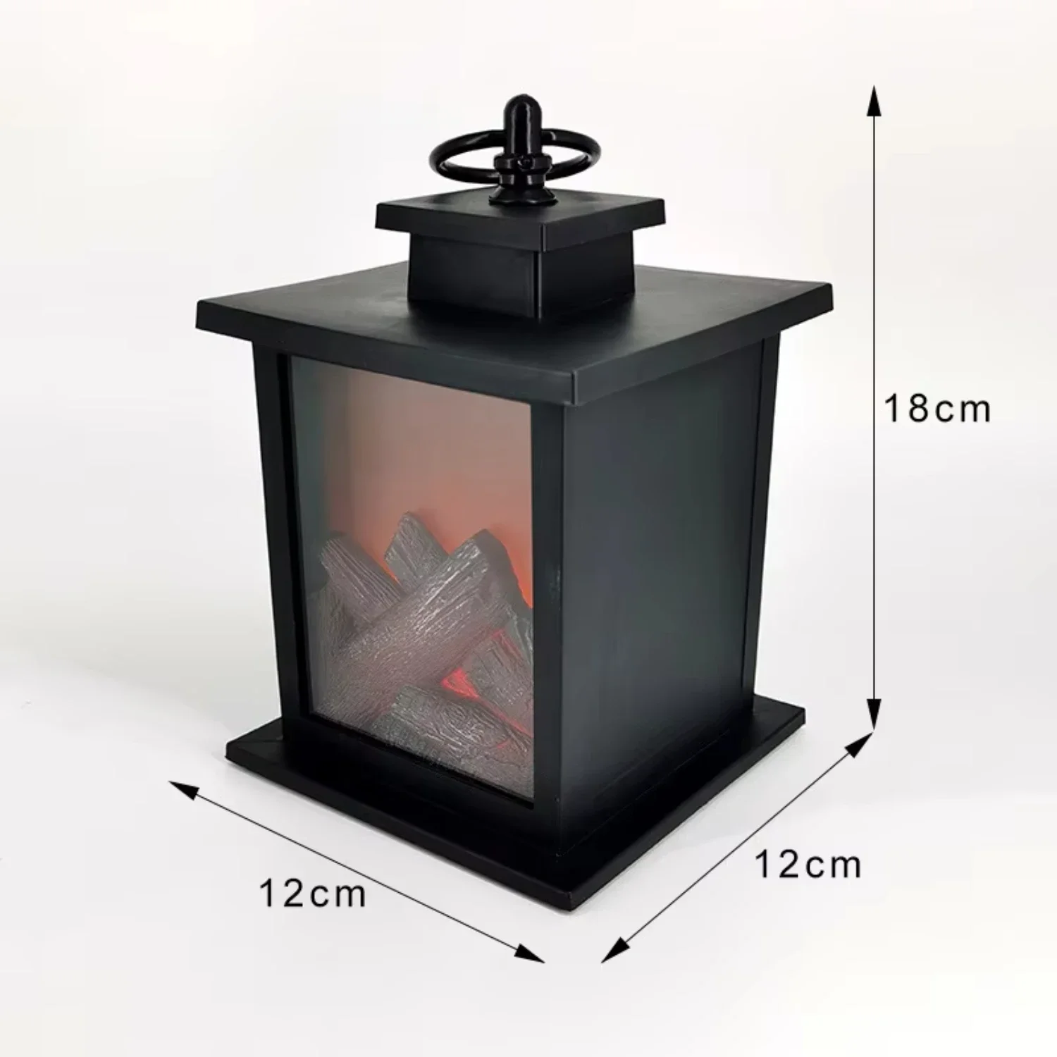 LED Flame Fireplace Decorative Wind Lamp Indoor Intelligent Touch Switch Battery Powered Fireplace Lanterns