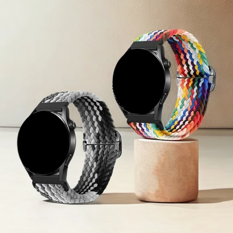 2-Pack Nylon Braided Stretchy Wristbands - 18/20/22mm