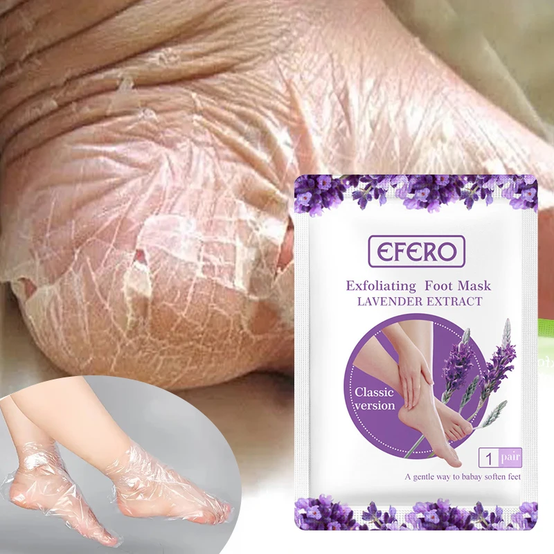

Foot Mask Exfoliating Heel Peeling Spa Pedicure Socks Anti Drying Cracking Dead Skin Remover Moisturizing Feet Lavender Mask