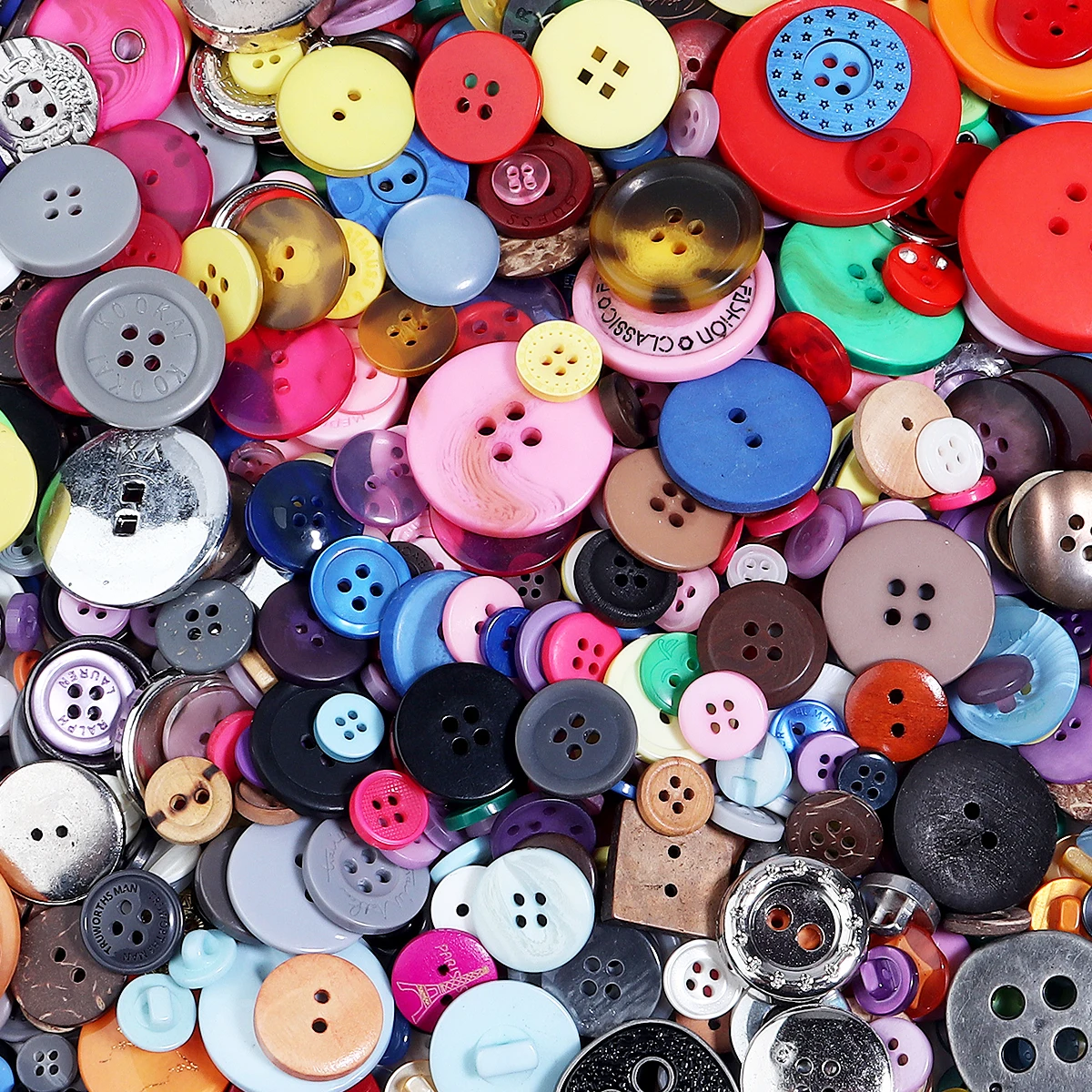 90 Teile/paket Bunte Runde Harz Knöpfe Verschiedene Größen Groß Knöpfe Für Handgemachte Kreative Handwerk Nähen Kleidung Zubehör 50g – Detail 6