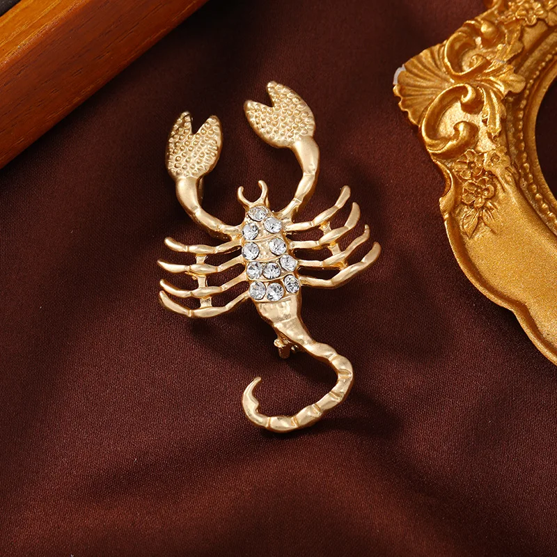 VALICLUD Broche De Cabeza De Leopardo Con Diamantes De Imitación - Pin De Solapa De Aleación De Zinc Dorado, Decoración Elegante Para Trajes, Abrigos Y Bufandas