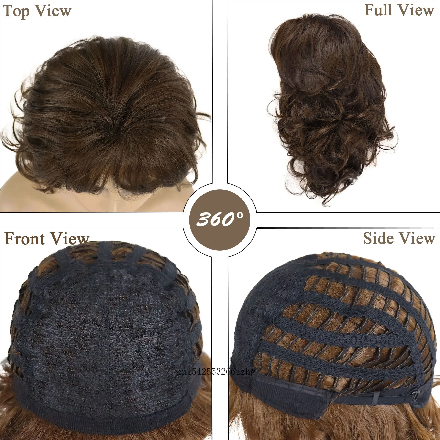GNIMEGIL ռ Ӹ ũ  ª   ǫ  õ ̵  (Bangs ) Natural Mommy Wig Daily Party Costume