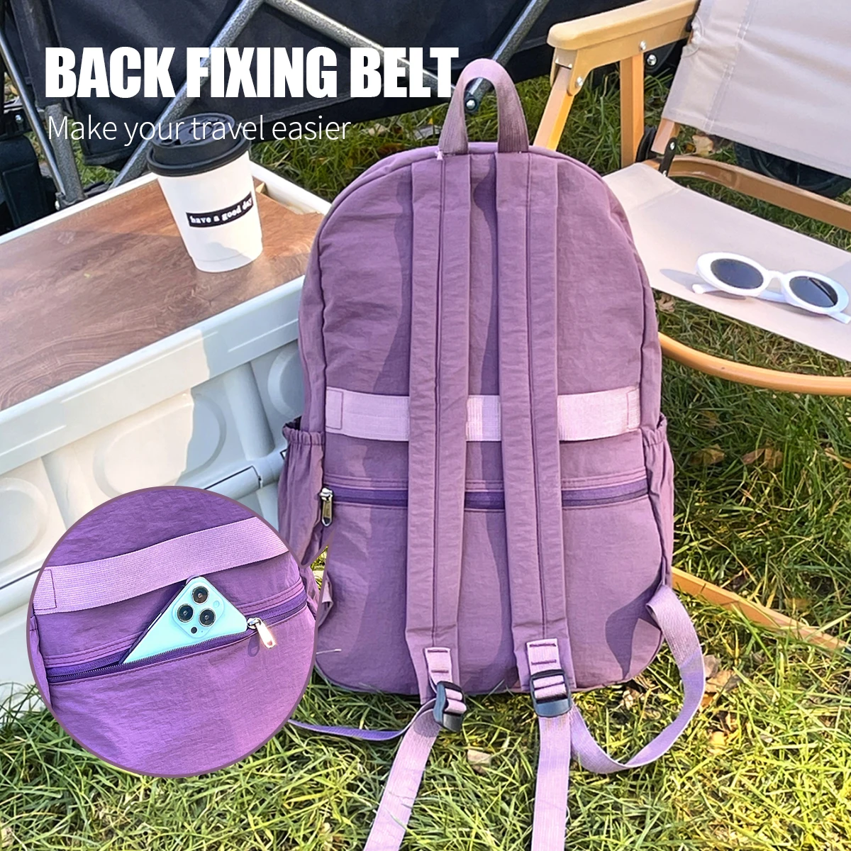 Large-Capacity Travel Lightweight Business Mountaineering Bag, Outdoor Junior High School Student School Bag, Men's Light Luxury Backpack, Women's Work and Commuting Backpack