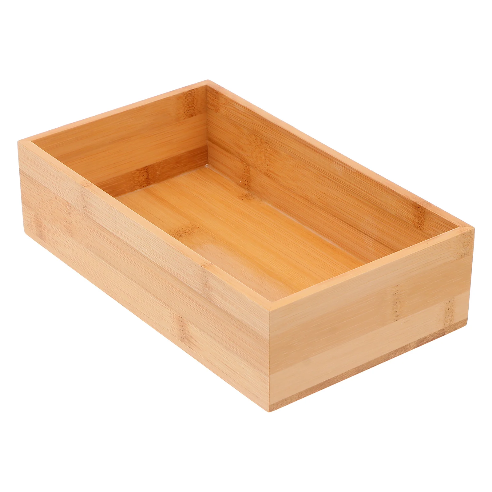 Organizer Storage Tray Box Bamboo Kitchen Cutlery Wood Bin Drawer